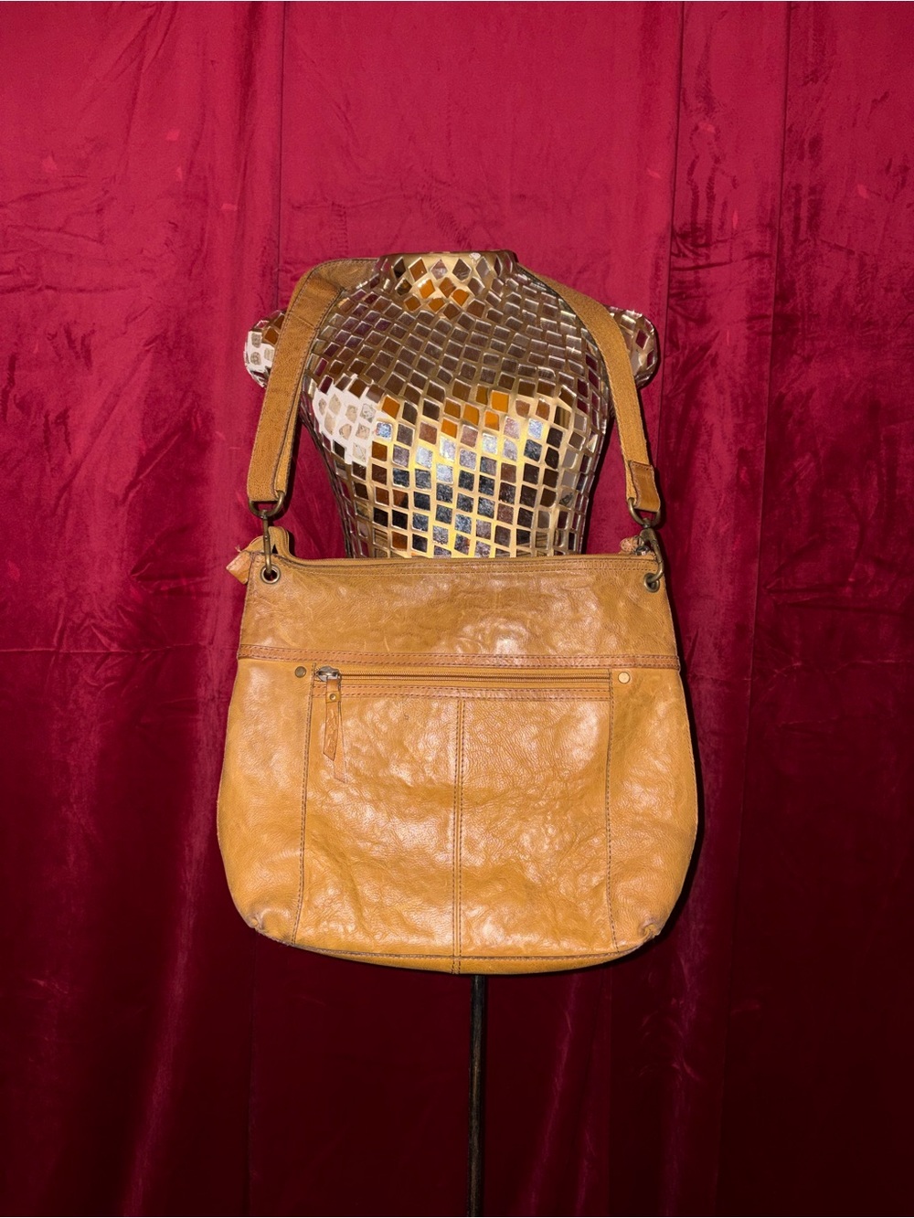 Fossil Vintage Brown Leather Shoulder Bag - Picture 2 of 4